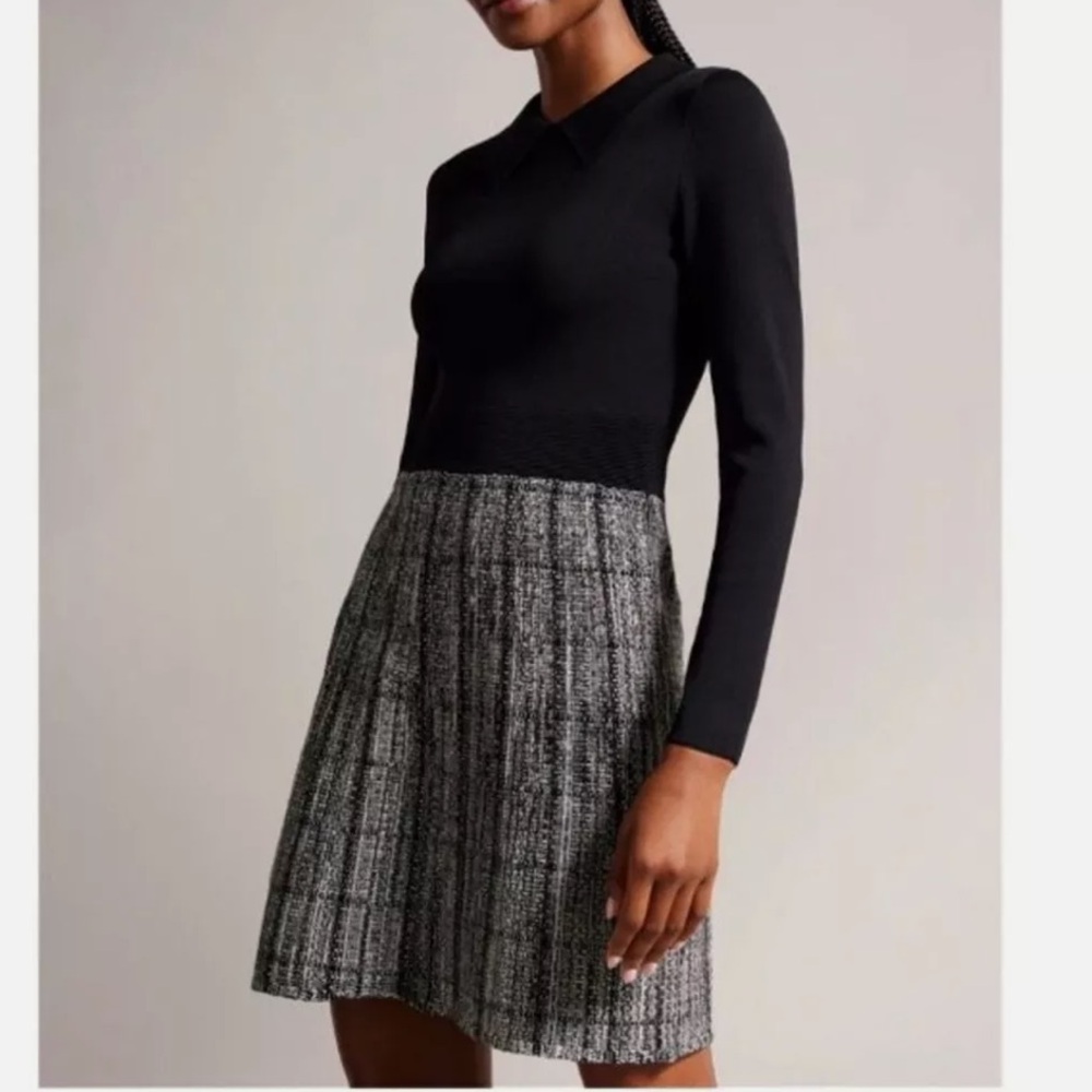 Ted Baker Leanno Long Sleeve Mock Detail Dress